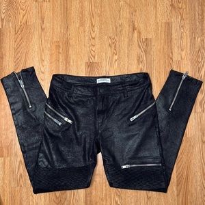 zara motorcycle pants size sm
